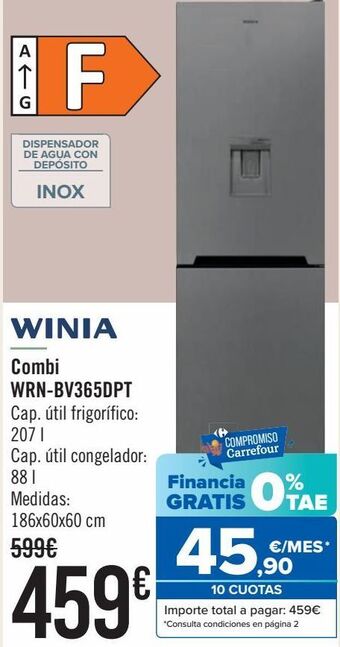 Carrefour Winia combi wrn-bv365dpt oferta