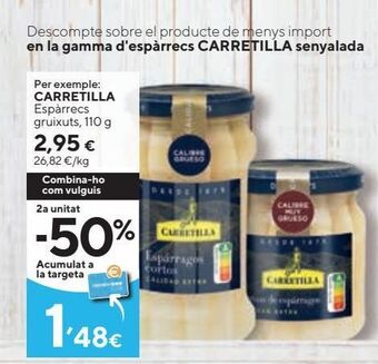 Caprabo Espárragos carretilla oferta
