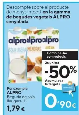 Caprabo Bebida de soja alpro oferta