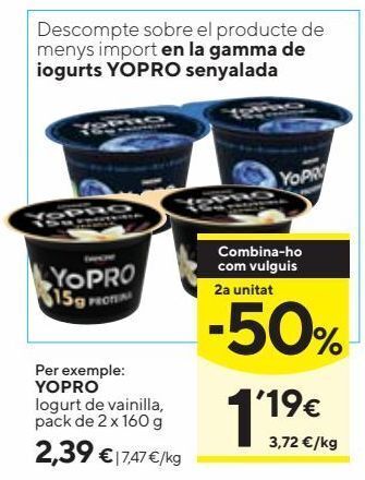 Caprabo Yogur yopro oferta