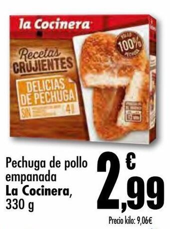 Unide Supermercados Pechuga de pollo empanada la cocinera oferta