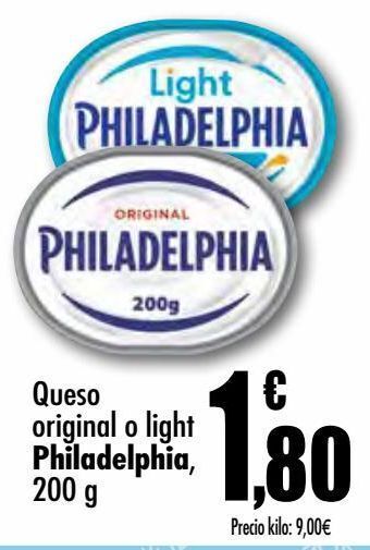Unide Supermercados Queso original o light philadelphia oferta