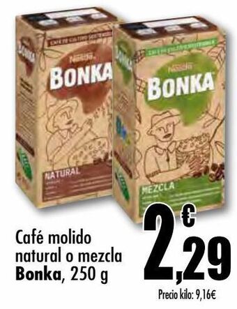 Unide Supermercados Café molido natural o mezcla bonka oferta