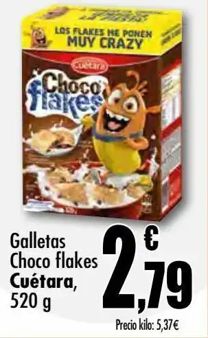 Unide Supermercados Galletas choco flakes cuétara oferta