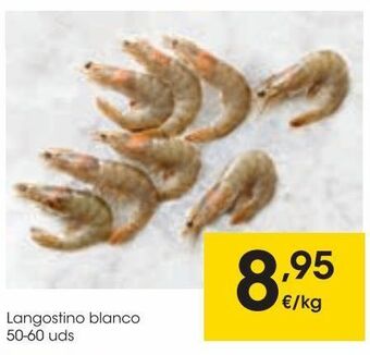 Eroski Langostino blanco 50-60 uds oferta