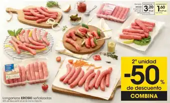 Eroski Eroski longaniza de pollo 360 g oferta
