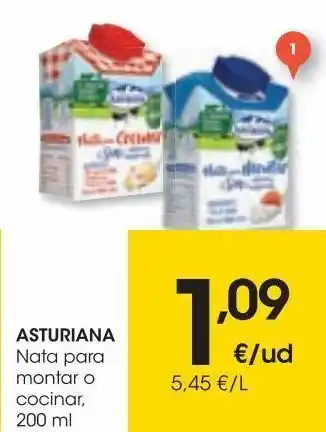 Eroski Asturiana nata para cocinar 200 ml oferta