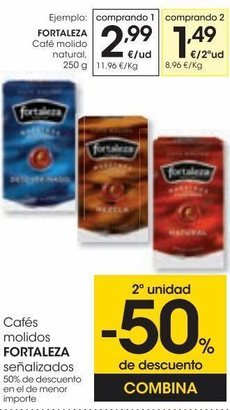 Eroski Fortaleza café molido natural 250 g oferta