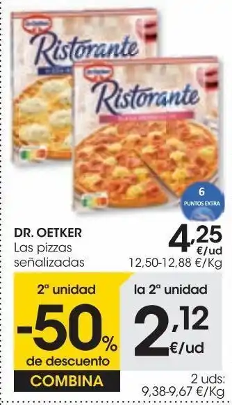 Eroski Dr.oetker pizza ristorante prosciutto 330 g oferta