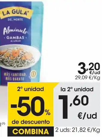 Eroski La gula del norte alminuto gula con gambas al ajillo 110 g oferta