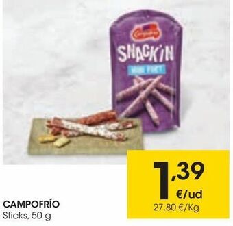 Eroski Campofrío sticks 50 g oferta