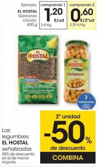 Eroski El hostal garbanzo cocido 400 g oferta