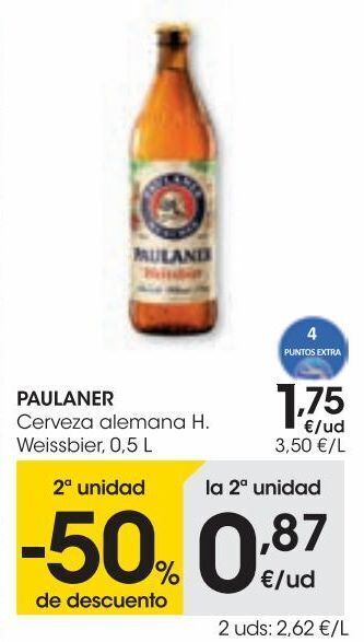 Eroski Paulaner cerveza alemana h. weissbier 0,5 l oferta
