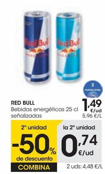 Eroski Red bull bebida energética 0,25 l oferta