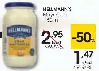 Eroski Hellmann's mayonesa 430 ml oferta