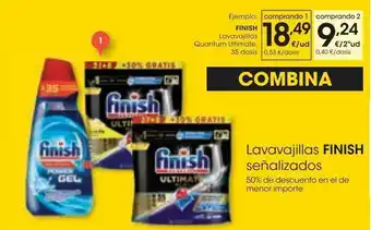 Eroski Finish lavavajillas quatum ultimate 35 dosis oferta