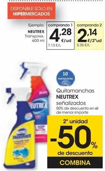 Eroski Neutrex transpirex 600 ml oferta