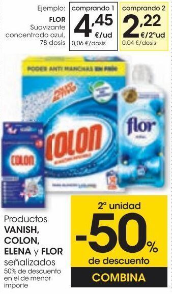 Eroski Flor suavizante concentrado azul 78dosis oferta