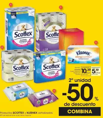 Eroski Scottex papel higiénico megarollo 16 rollos oferta