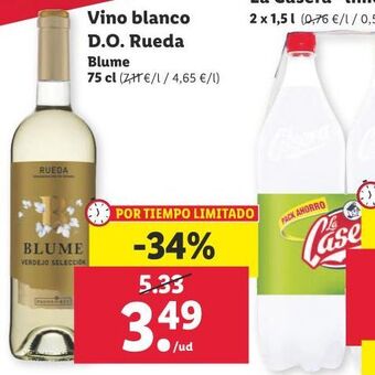Lidl Vino blanco oferta