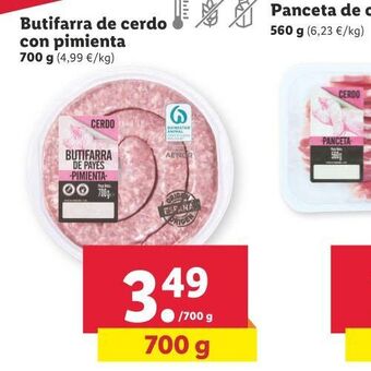 Lidl Butifarra de cerdo oferta