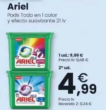 Clarel Ariel pods todo en 1 color y efecto suavizante oferta
