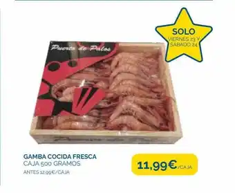 Cash Ecofamilia Gamba cocida fresca caja 500 gramos oferta