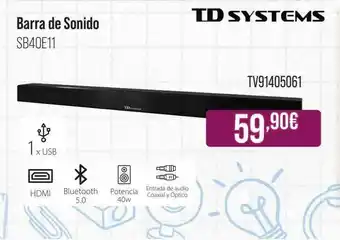 MR Micro Barra de sonido td systems oferta