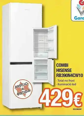 Expert Combi hisense rb390n4cw10 oferta
