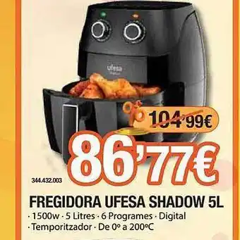 Fregidora ufesa shadow 5l