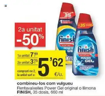 BonpreuEsclat 2a unitat -50% rentavaixelles power gel original o llimona finish oferta