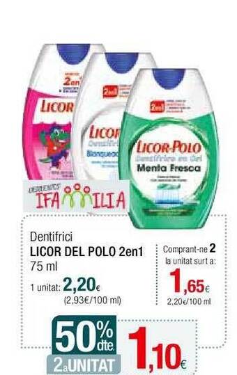 Condis Dentifrici licor del polo 2en1 oferta