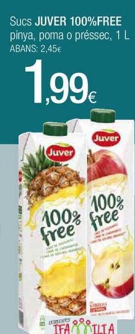Condis Sucs juver 100% free pinya poma o préssec oferta