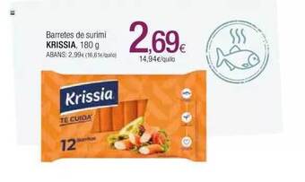 Condis Barretes de surími krissia oferta