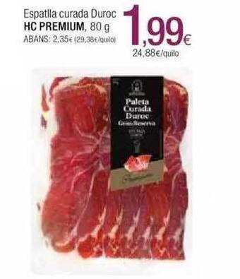 Condis Espatlla curada duroc hc premium oferta