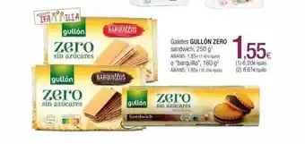 Condis Galetes gullón zero sandwich oferta