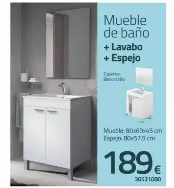 Mi Bricolaje Mueble de baño + lavabo + espejo oferta