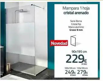Mi Bricolaje Mampara 1 hoja cristal arenado oferta