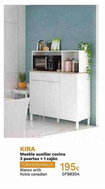 Mi Bricolaje Kira mueble auxiliar cocina 3 puertas + 1 cajón oferta