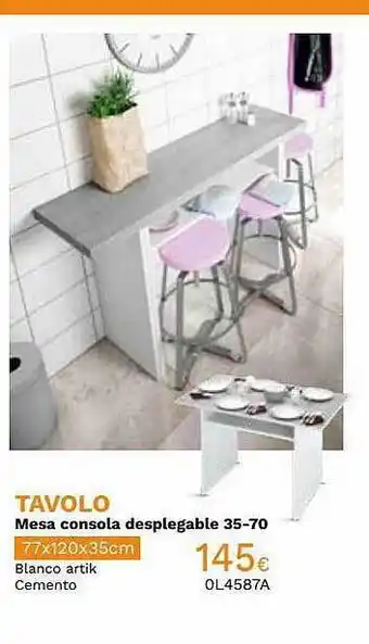 Mi Bricolaje Tavolo mesa consola desplegable 35-70 oferta