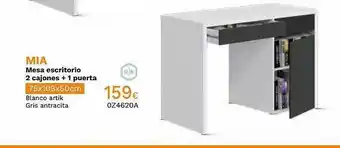 Mi Bricolaje Mia mesa escritorio 2 cajones +1 puerta oferta