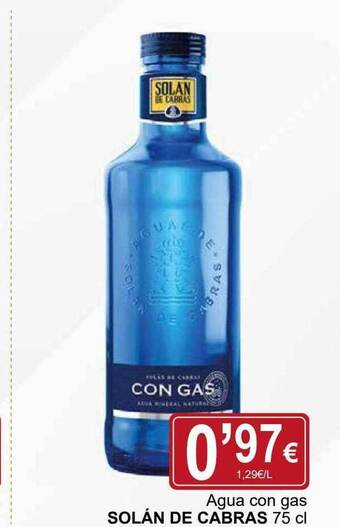Supermercados Dani Agua con gas solán de cabras oferta