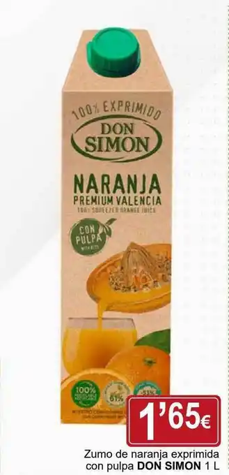 Supermercados Dani Zumo de naranja exprimida con pulpa don simon oferta