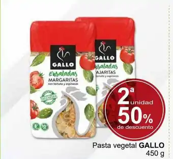 Supermercados Dani 2a unidad 50% de descuento pasta vegetal gallo oferta
