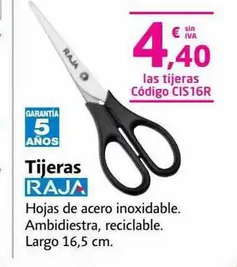 Rajapack Tijeras raja oferta