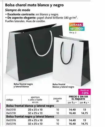 Bolsa charol mate blanco y negro