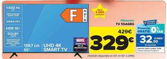Carrefour Hisense tv 55a6bg oferta
