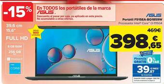 Carrefour Portátil f515ea-bq1859w asus oferta