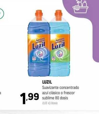 Coviran Luzil suavizante concentrado azul clásico o frescor sublime oferta