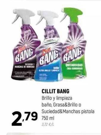 Coviran Cillit bang brillo y limpieza baño grasa & brillo o suciedad & manchas pistola oferta